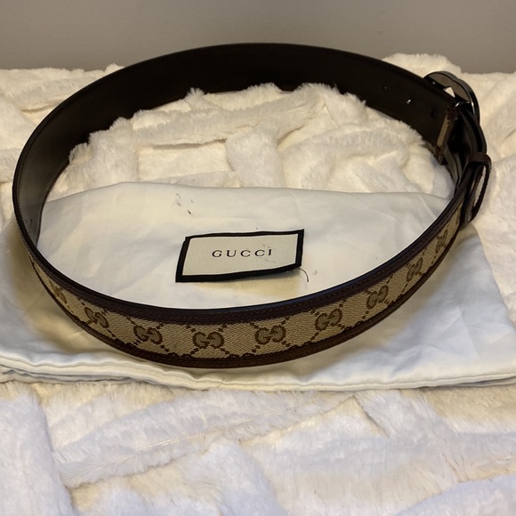 Gucci Supreme Canvas Double GG Belt With Dust Bag - Picture 12 of 17